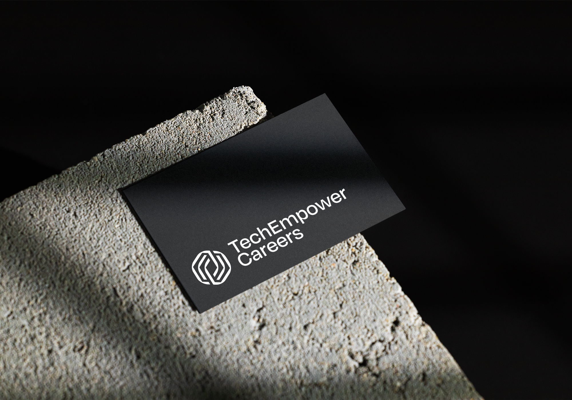 TechEmpower Careers mockup of business card on concrete