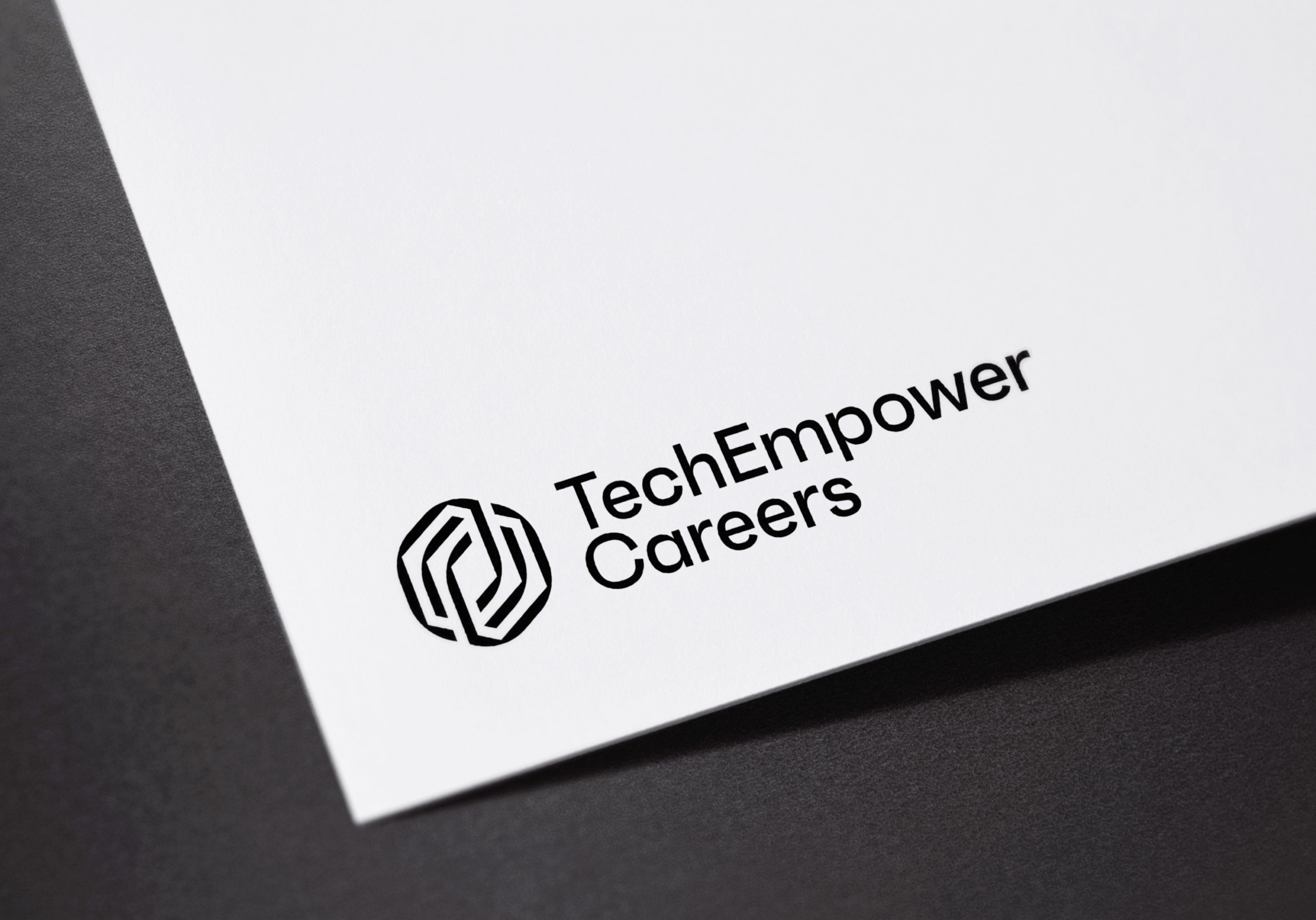 TechEmpower Careers mockup of logo on paper